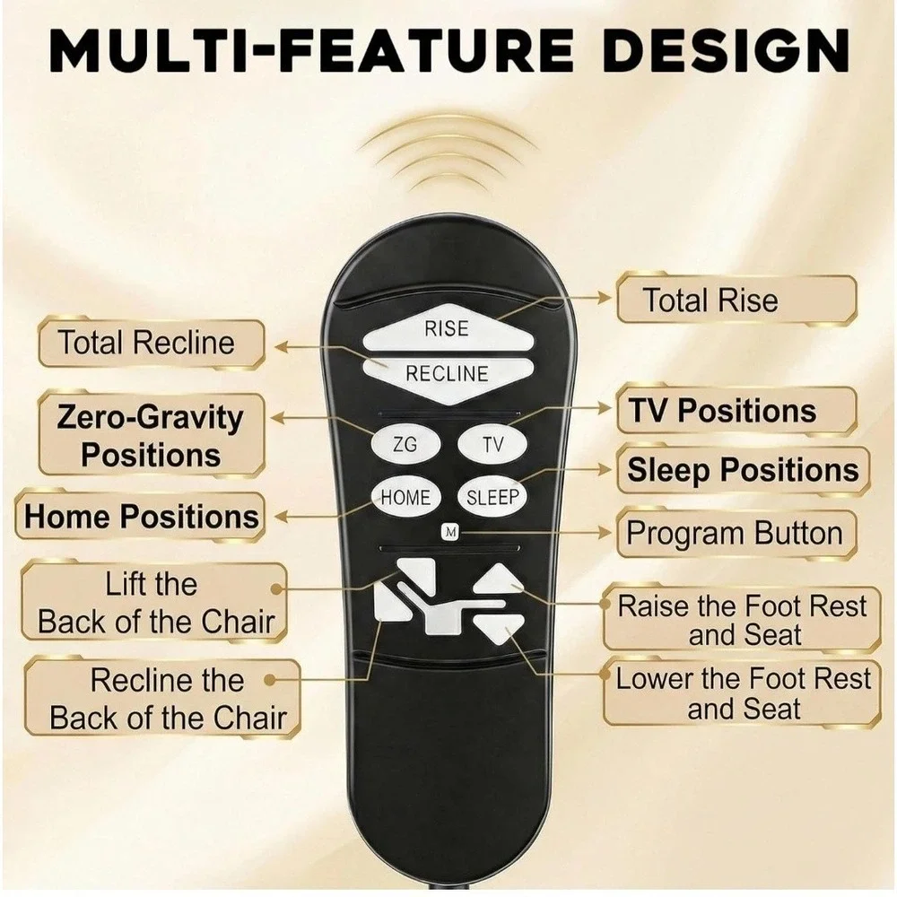 5-Pin Lift Chair Remote Replacement Compatible with Golden&Ultra Comfort...